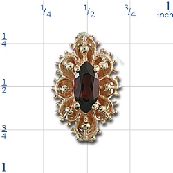a6819 Garnet Bracelet Slide 